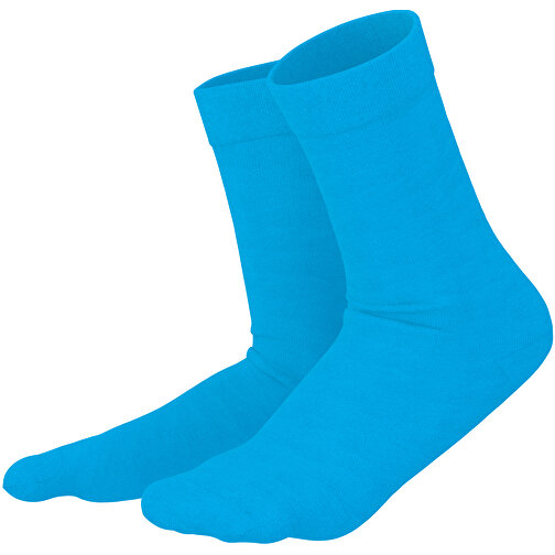 Adam - Die Premium Business Socke , himmelblau, 85% Natur Baumwolle, 12% regeniertes umwelftreundliches Polyamid, 3% Elastan, 36,00cm x 0,40cm x 8,00cm (Länge x Höhe x Breite), Bild 1