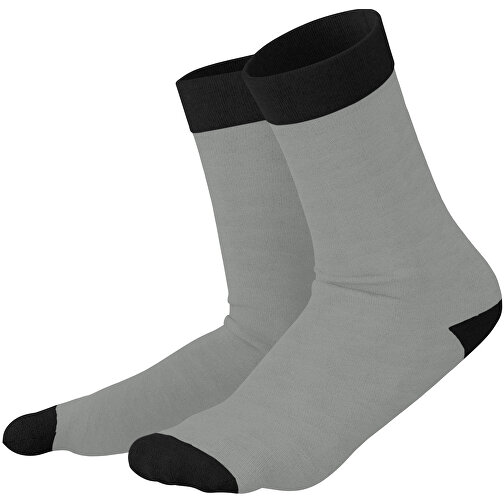 Adam - Die Premium Business Socke , grau / schwarz, 85% Natur Baumwolle, 12% regeniertes umwelftreundliches Polyamid, 3% Elastan, 36,00cm x 0,40cm x 8,00cm (Länge x Höhe x Breite), Bild 1