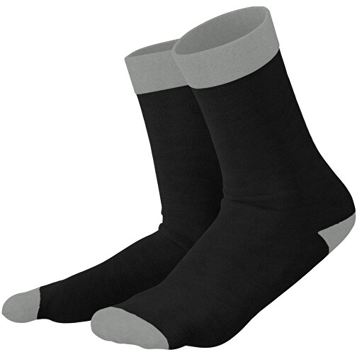 Adam - Die Premium Business Socke , schwarz / grau, 85% Natur Baumwolle, 12% regeniertes umwelftreundliches Polyamid, 3% Elastan, 36,00cm x 0,40cm x 8,00cm (Länge x Höhe x Breite), Bild 1