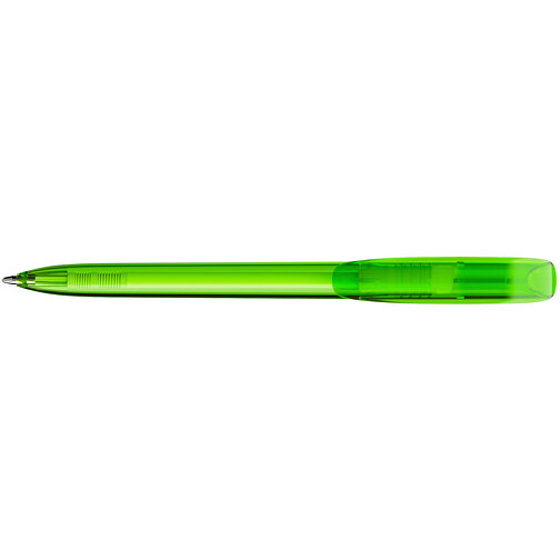 BIC® Super Clip Kugelschreiber Siebdruck , BiC, transparentes grün, Kunststoff, 14,40cm x 1,20cm (Länge x Breite), Bild 3
