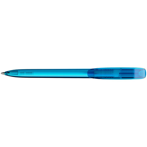 BIC® Super Clip Kugelschreiber Siebdruck , BiC, transparentes blau, Kunststoff, 14,40cm x 1,20cm (Länge x Breite), Bild 3
