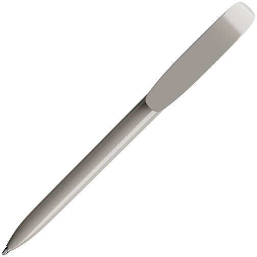 BIC® Super Clip Kugelschreiber Siebdruck , BiC, grau, Kunststoff, 14,40cm x 1,20cm (Länge x Breite), Bild 2