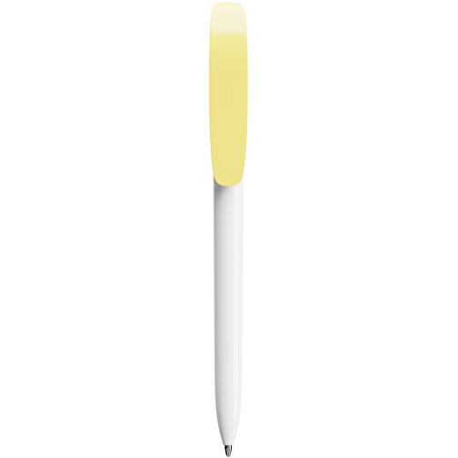 BIC® Super Clip Kugelschreiber Digital , BiC, weiß/pastelgelb, Kunststoff, 14,40cm x 1,20cm (Länge x Breite), Bild 1