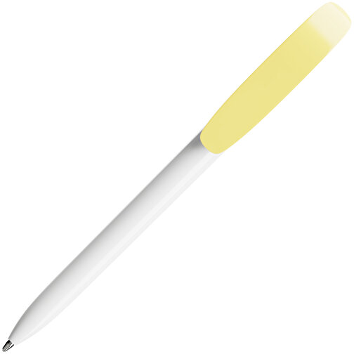 BIC® Super Clip Kugelschreiber Digital , BiC, weiß/pastelgelb, Kunststoff, 14,40cm x 1,20cm (Länge x Breite), Bild 2
