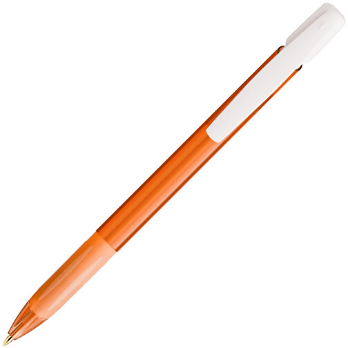 BIC® Media Clic Grip Kugelschreiber , BiC, gefrostetes orange/gefrostetes weiß, Kunststoff, 14,70cm x 1,30cm (Länge x Breite), Bild 2