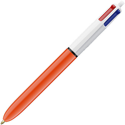 BIC® 4 Colours Fine Kugelschreiber Digital , BiC, weiss/orange, Kunststoff, 14,40cm x 1,60cm (Länge x Breite), Bild 2