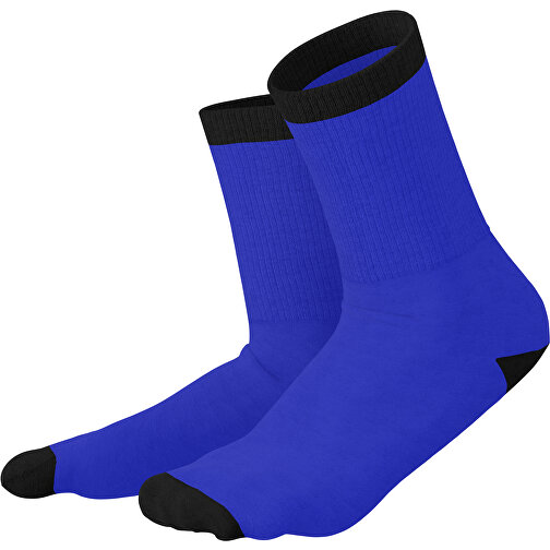 Boris - Die Premium Tennis Socke , blau / schwarz, 85% Natur Baumwolle, 12% regeniertes umwelftreundliches Polyamid, 3% Elastan, 36,00cm x 0,40cm x 8,00cm (Länge x Höhe x Breite), Bild 1