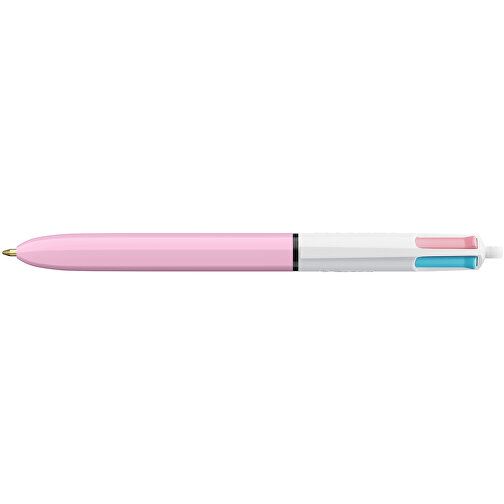 BIC® 4 Colours Fashion Kugelschreiber Siebdruck , BiC, weiß/pastelllila, Kunststoff, 14,40cm x 1,60cm (Länge x Breite), Bild 3