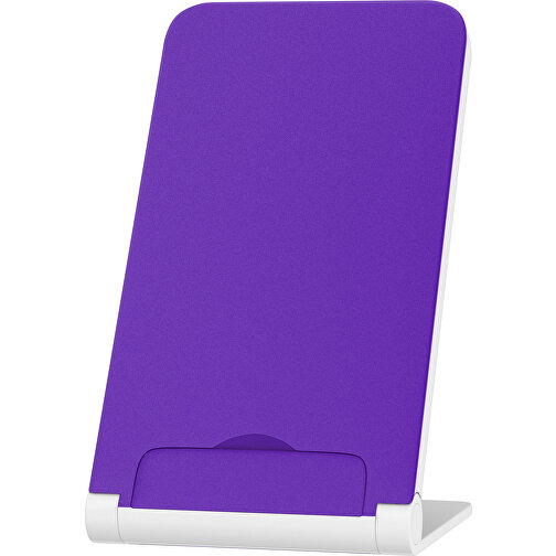 WirelessView - Der Klapp-Ständer Mit Kabellosem Ladegerät , violet / weiß, Kunststoff, 13,60cm x 1,30cm x 7,30cm (Länge x Höhe x Breite), Bild 1