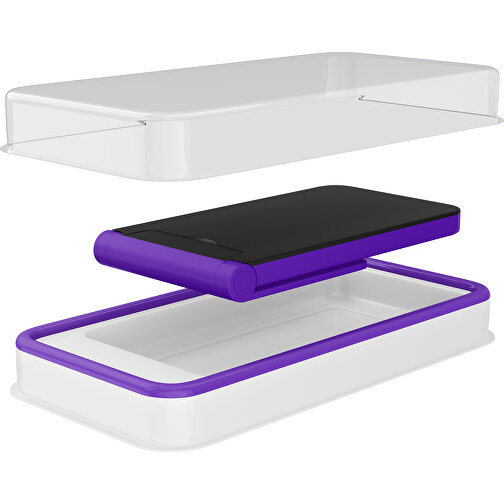 WirelessView - Der Klapp-Ständer Mit Kabellosem Ladegerät , schwarz / violet, Kunststoff, 13,60cm x 1,30cm x 7,30cm (Länge x Höhe x Breite), Bild 3