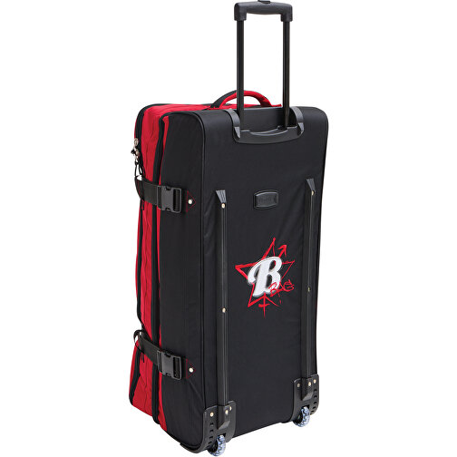 Trolley-Reisetasche BoGi XL , rot, schwarz, 600D Polyester / Rib Stop, 82,00cm x 35,00cm x 39,00cm (Länge x Höhe x Breite), Bild 2