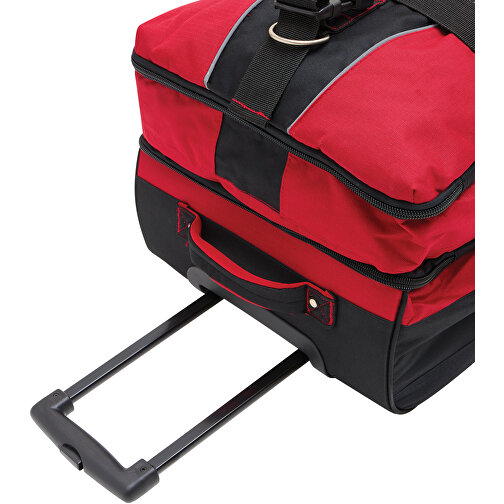 Trolley-Reisetasche BoGi XL , rot, schwarz, 600D Polyester / Rib Stop, 82,00cm x 35,00cm x 39,00cm (Länge x Höhe x Breite), Bild 9