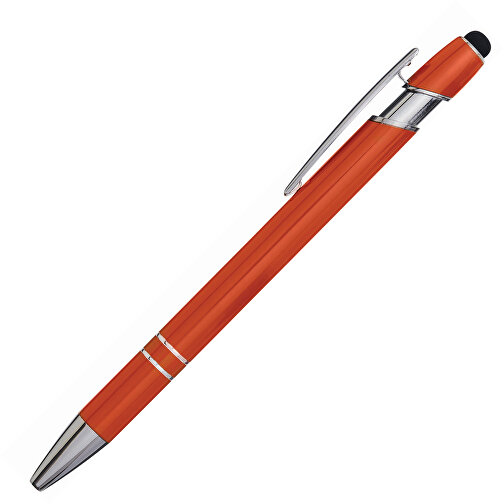 Aluminium-Kugelschreiber MERCHANT , orange, Aluminium / Silikon, 14,20cm (Länge), Bild 2