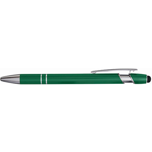 Aluminium-Kugelschreiber MERCHANT , grün, Aluminium / Silikon, 14,20cm (Länge), Bild 3