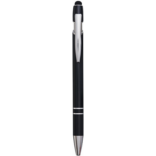 Aluminium-Kugelschreiber MERCHANT , schwarz, Aluminium / Silikon, 14,20cm (Länge), Bild 4