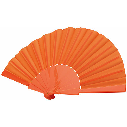 Faltbarer Fächer COOL RPET , orange, Kunststoff / Polyester, 41,00cm x 22,00cm (Länge x Breite), Bild 1