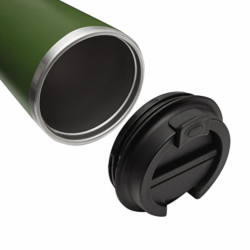 Isolierbecher TAKE & GO , grün, Edelstahl / PP / Silikon, 15,00cm (Länge), Bild 6