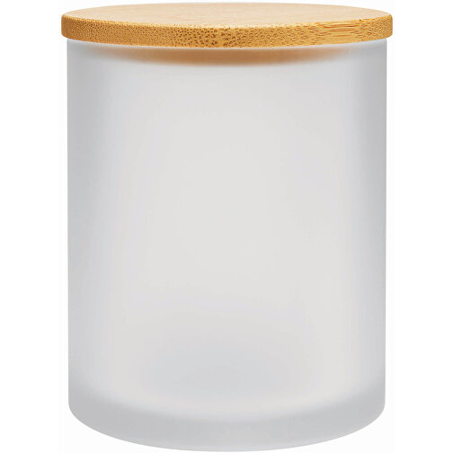 Trinkbecher MINTEA , gefrostet, Glas / Bambus, 8,00cm (Länge), Bild 2
