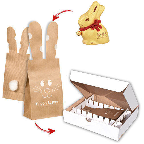 Bunny Bag Lindt Bunny Inkl. Versandbox , Lindt, beige, Papier, 17,50cm x 4,80cm x 23,00cm (Länge x Höhe x Breite), Bild 1