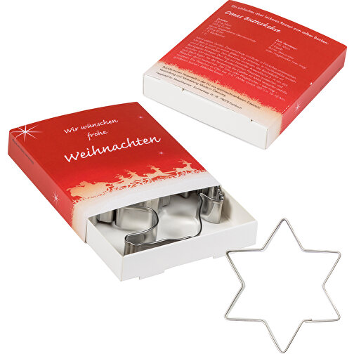 Caja de hojalata premium - Navidad - corazón + estrella, Imagen 4