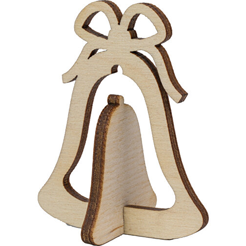 Holzfiguren-Karte - Glocke , Papier, Holz, 21,00cm x 0,50cm x 10,50cm (Länge x Höhe x Breite), Bild 2
