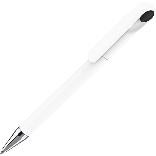 Prodir DS1 TPC Twist Kugelschreiber , Prodir, weiß poliert / schwarz, Kunststoff/Metall, 14,10cm x 1,40cm (Länge x Breite), Bild 1