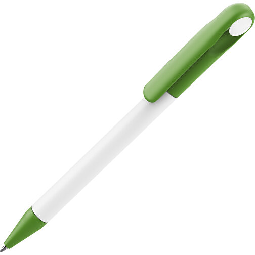 Prodir DS1 TMM Twist Kugelschreiber , Prodir, weiß matt / waldgrün, Kunststoff, 14,10cm x 1,40cm (Länge x Breite), Bild 1