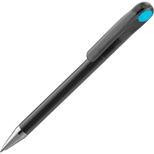 Prodir DS1 TFS Twist Kugelschreiber , Prodir, schwarz gefrostet / cyanblau, Kunststoff/Metall, 14,10cm x 1,40cm (Länge x Breite), Bild 1
