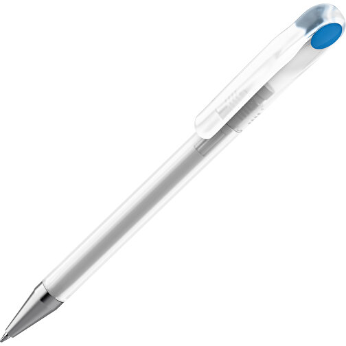 Prodir DS1 TFS Twist Kugelschreiber , Prodir, klar / himmelblau, Kunststoff/Metall, 14,10cm x 1,40cm (Länge x Breite), Bild 1