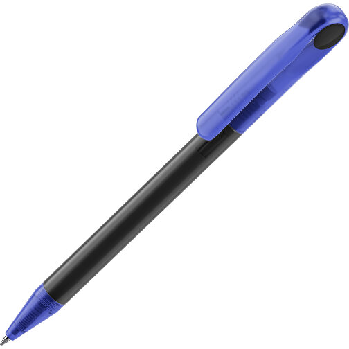 Prodir DS1 TFF Twist Kugelschreiber , Prodir, schwarz gefrostet / blau, Kunststoff, 14,10cm x 1,40cm (Länge x Breite), Bild 1