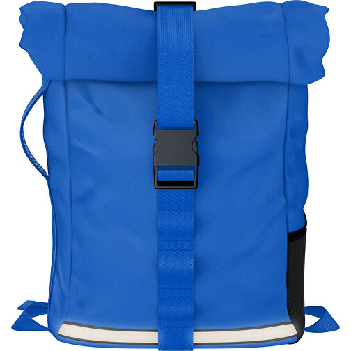 Rolltop Rucksack Comfort , blau, Sublimation-fabric 200g - Polyester (PU), 29,50cm x 13,00cm x 33,00cm (Länge x Höhe x Breite), Bild 1