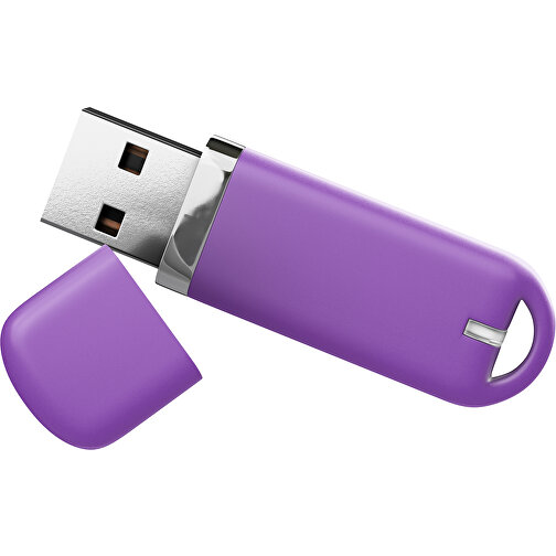 USB-Stick StylishDrive 2.0 , lavendellila MB , 16 GB , Gummiplastik, Kunststoff MB , 6,20cm x 0,75cm x 2,00cm (Länge x Höhe x Breite), Bild 1