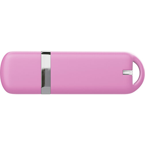 USB-Stick StylishDrive 2.0 , rosa MB , 16 GB , Gummiplastik, Kunststoff MB , 6,20cm x 0,75cm x 2,00cm (Länge x Höhe x Breite), Bild 2