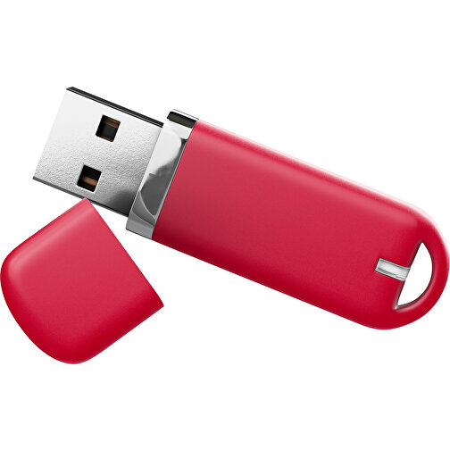 USB-Stick StylishDrive 2.0 , dunkelrot MB , 16 GB , Gummiplastik, Kunststoff MB , 6,20cm x 0,75cm x 2,00cm (Länge x Höhe x Breite), Bild 1