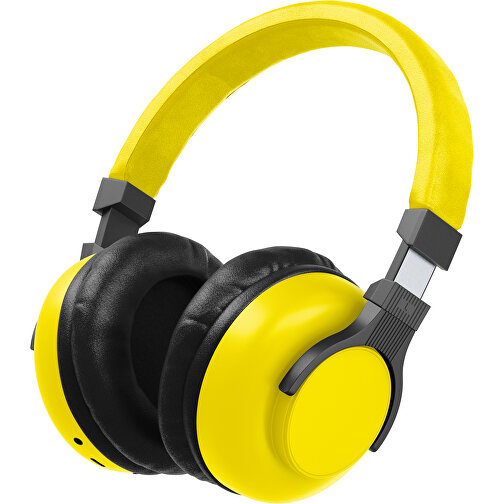 Bluetooth-ANC-Kopfhörer SilentHarmony Inkl. Individualisierung , gelb / schwarz, Kunststoff, 20,00cm x 10,00cm x 17,00cm (Länge x Höhe x Breite), Bild 1