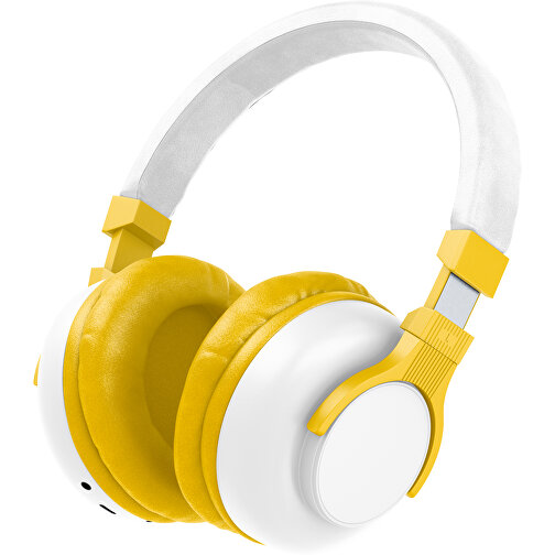 Bluetooth-ANC-Kopfhörer SilentHarmony Inkl. Individualisierung , weiß / sonnengelb, Kunststoff, 20,00cm x 10,00cm x 17,00cm (Länge x Höhe x Breite), Bild 1