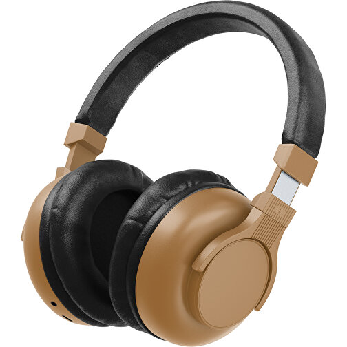 Bluetooth-ANC-Kopfhörer SilentHarmony Inkl. Individualisierung , erdbraun / schwarz, Kunststoff, 20,00cm x 10,00cm x 17,00cm (Länge x Höhe x Breite), Bild 1