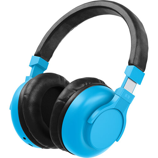 Bluetooth-ANC-Kopfhörer SilentHarmony Inkl. Individualisierung , himmelblau / schwarz, Kunststoff, 20,00cm x 10,00cm x 17,00cm (Länge x Höhe x Breite), Bild 1