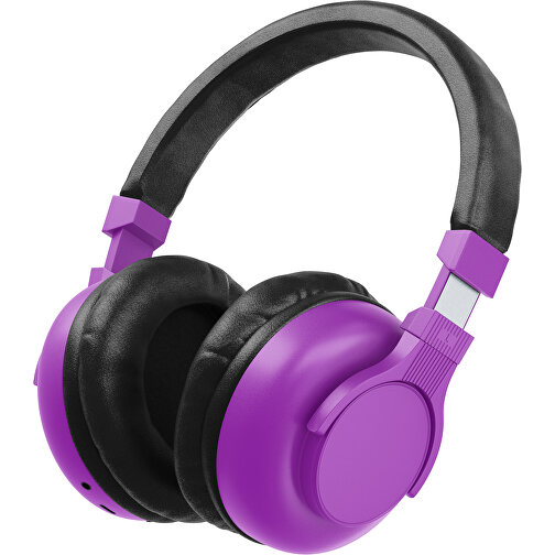 Bluetooth-ANC-Kopfhörer SilentHarmony Inkl. Individualisierung , dunkelmagenta / schwarz, Kunststoff, 20,00cm x 10,00cm x 17,00cm (Länge x Höhe x Breite), Bild 1