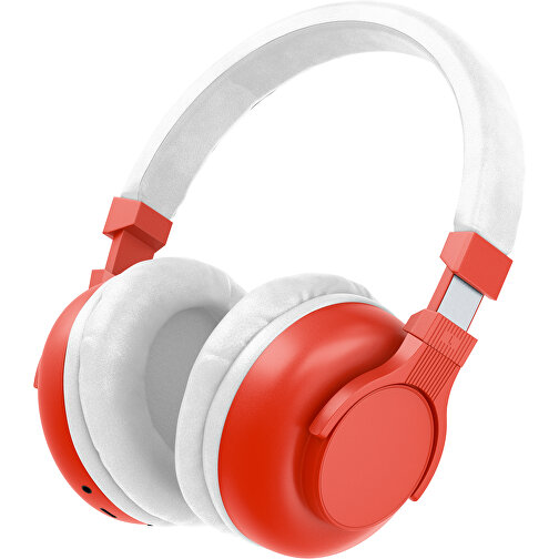 Bluetooth-ANC-Kopfhörer SilentHarmony Inkl. Individualisierung , rot / weiß, Kunststoff, 20,00cm x 10,00cm x 17,00cm (Länge x Höhe x Breite), Bild 1