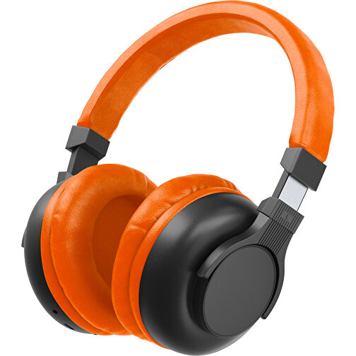 Bluetooth-ANC-Kopfhörer SilentHarmony Inkl. Individualisierung , schwarz / orange, Kunststoff, 20,00cm x 10,00cm x 17,00cm (Länge x Höhe x Breite), Bild 1