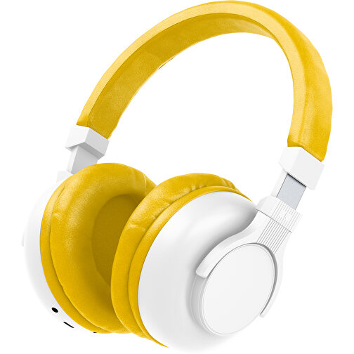 Bluetooth-ANC-Kopfhörer SilentHarmony Inkl. Individualisierung , weiß / sonnengelb, Kunststoff, 20,00cm x 10,00cm x 17,00cm (Länge x Höhe x Breite), Bild 1