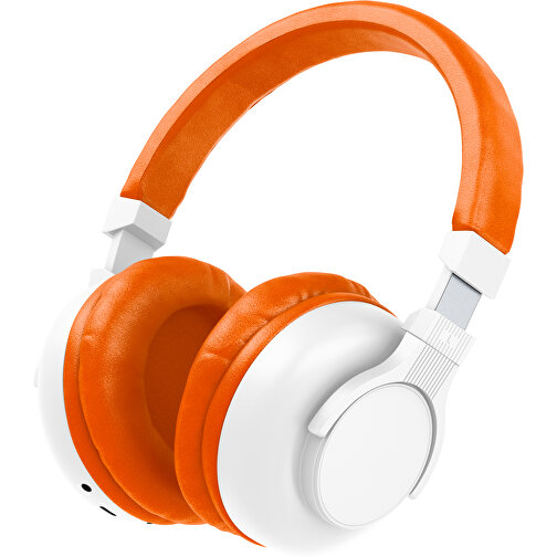 Bluetooth-ANC-Kopfhörer SilentHarmony Inkl. Individualisierung , weiß / orange, Kunststoff, 20,00cm x 10,00cm x 17,00cm (Länge x Höhe x Breite), Bild 1