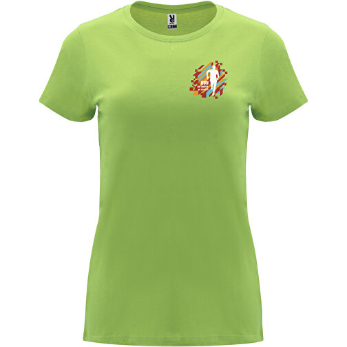 Capri T-Shirt Für Damen , oasis green, Single jersey Strick 100% Baumwolle, 170 g/m2, 3XL, , Bild 2