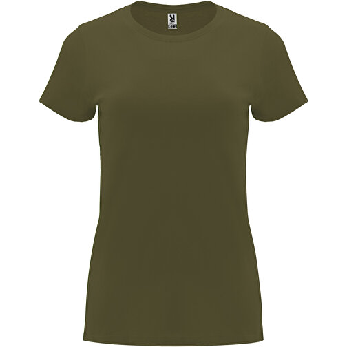 Capri T-Shirt Für Damen , militar green, Single jersey Strick 100% Baumwolle, 170 g/m2, 2XL, , Bild 1