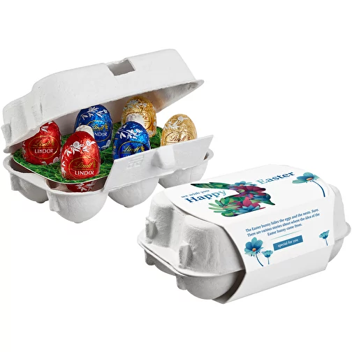 carton de 6 oufs de Pâques avec mini-oufs Lindt Lindor, Image 2
