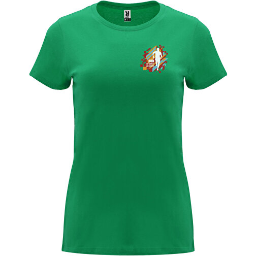 Capri T-Shirt Für Damen , kelly green, Single jersey Strick 100% Baumwolle, 170 g/m2, 3XL, , Bild 2