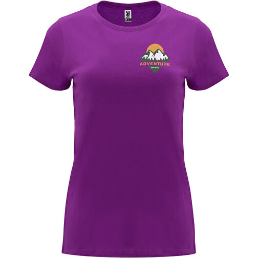 Capri T-Shirt Für Damen , lila, Single jersey Strick 100% Baumwolle, 170 g/m2, XL, , Bild 2