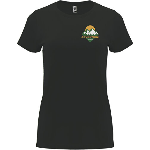 Capri T-Shirt Für Damen , dark lead, Single jersey Strick 100% Baumwolle, 170 g/m2, 2XL, , Bild 2