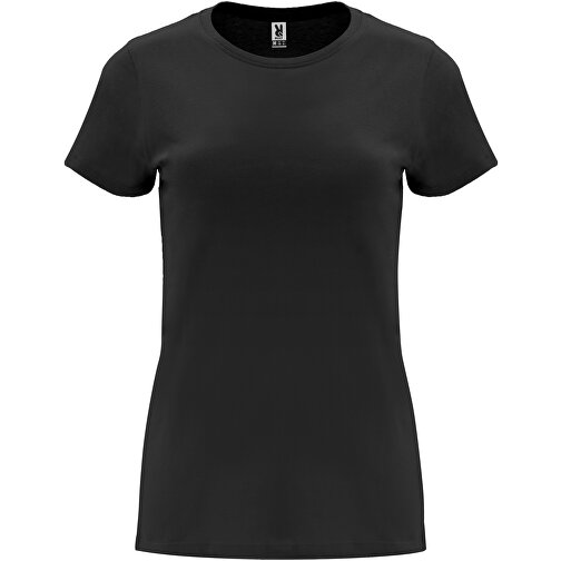 Capri T-Shirt Für Damen , schwarz, Single jersey Strick 100% Baumwolle, 170 g/m2, L, , Bild 1
